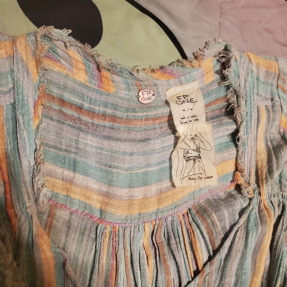 Free People Wrap Dress Striped - Picture 5 of 8